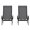 Black/Black, variant on Flash Furniture Brazos Set of 2 Adjustable Chaise Lounge Chairs with Arms, All-Weather Outdoor Five-Position Recliners, Black/Black