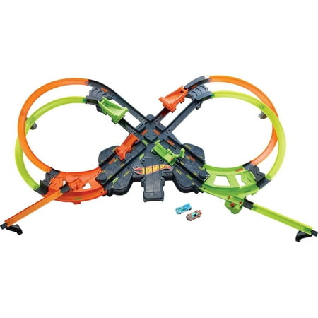 UPC: 0887961762594 | Hot Wheels Colossal Crash Track Set Figure 8 Track Set Competitive Play Aerial Stunts Toys for Boys Age 5 and Up