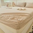 thumbnail image 1 of Washed Cotton Fitted Sheet Non Slip Fitted Sheet Elastic Band Around Mattress Cover Bed Cover And Pillowcase, 1 of 7