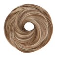thumbnail image 2 of Chignons Postiche Extensions de Cheveux Synthétiques Chouchous Chignon Postiche pour Femmes Filles (Brun Rougeâtre Clair & Blond Doré Pâle Mèches -#77, Chignon Droit), 2 of 7