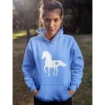 thumbnail image 2 of Tstars Women's Horse Lover Hoodie - Ideal Gift for Equestrians - Perfect Winter Birthday Gift for Women who Love Horses - Love Horses Graphic Print - Warm & Cozy Long-Sleeve Top, 2 of 6