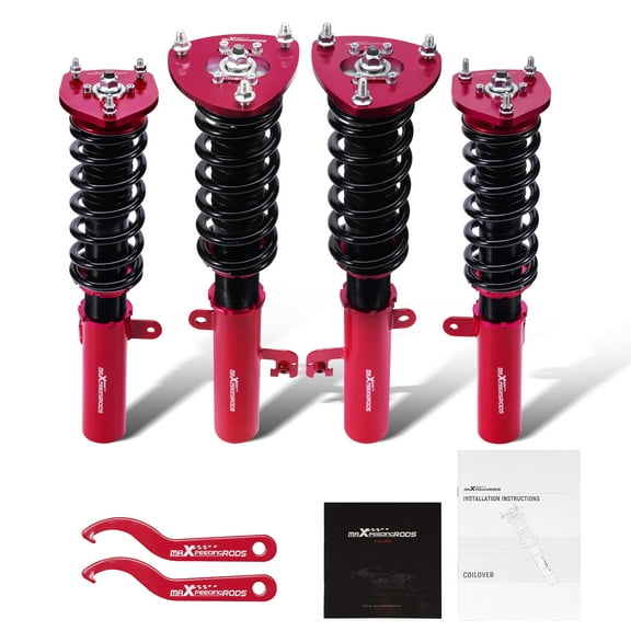 MaXpeedingrods Coilovers for Toyota Camry ACV30/MCV30 2002-2006, Height Adjustable Full Coilovers Suspension Kit, Preset Damping Shock Absorber Struts, Lowering Kit Red