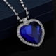 thumbnail image 2 of Titanic Heart Of The Ocean Love Heart Shaped Necklace With Royal Blue Crystal Pendant For Women Wife, 2 of 5