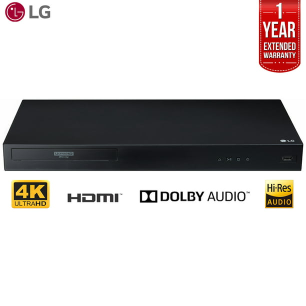 Lg Ubk80 4k Ultra Hd Blu Ray Player W Hdr Compatibility 1 Year Extended Warranty Walmart Com Walmart Com