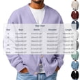 thumbnail image 3 of GSPCLAM Mens Cardigan Sweaters Button Down Waffle Relaxed Sweater Winter Solid Color Long Sleeve Casual Sweater Beige M, 3 of 5