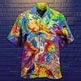 thumbnail image 3 of Hawaiian Shirt Summer Short Sleeve 3D Parrot Floral Print Men Women, 3 of 10