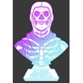 thumbnail image 2 of Boy's Fortnite Skull Trooper All Hail Glow  Graphic Tee Charcoal Heather Medium, 2 of 5