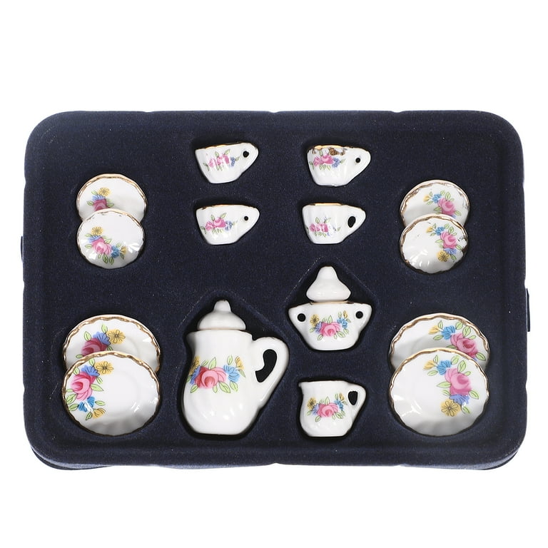 Mini Teapot Cup Plate,Simulation Dining Ware Accessories Toys