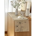 thumbnail image 5 of Table Runner 72 Inches Long for Kitchen Dining, Black Khaki Dresser Scarf Farmhouse, Dining Table Decorations for Wedding/Parties, Spring Flora 16 x 72 In, 5 of 8