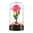 thumbnail image 6 of Simarrant Rose Flower Building Set with Music Box and Display Dome, 126PCS Botanical Collection Building Blocks Kit, Pink Rose Model Decoration, ABS Material Building Toy for Ages 6+, 6 of 12