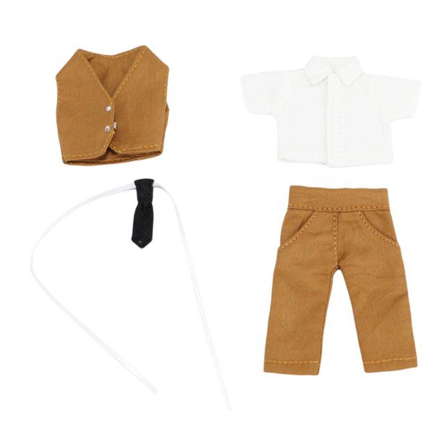 Ropa y accesorios para muñecas Ob11 , moda 1/12, ropa para vestir muñecas, trajes para novio, muñeca para de 3 a 7 años marrón Sunnimix Trajes de muñeca