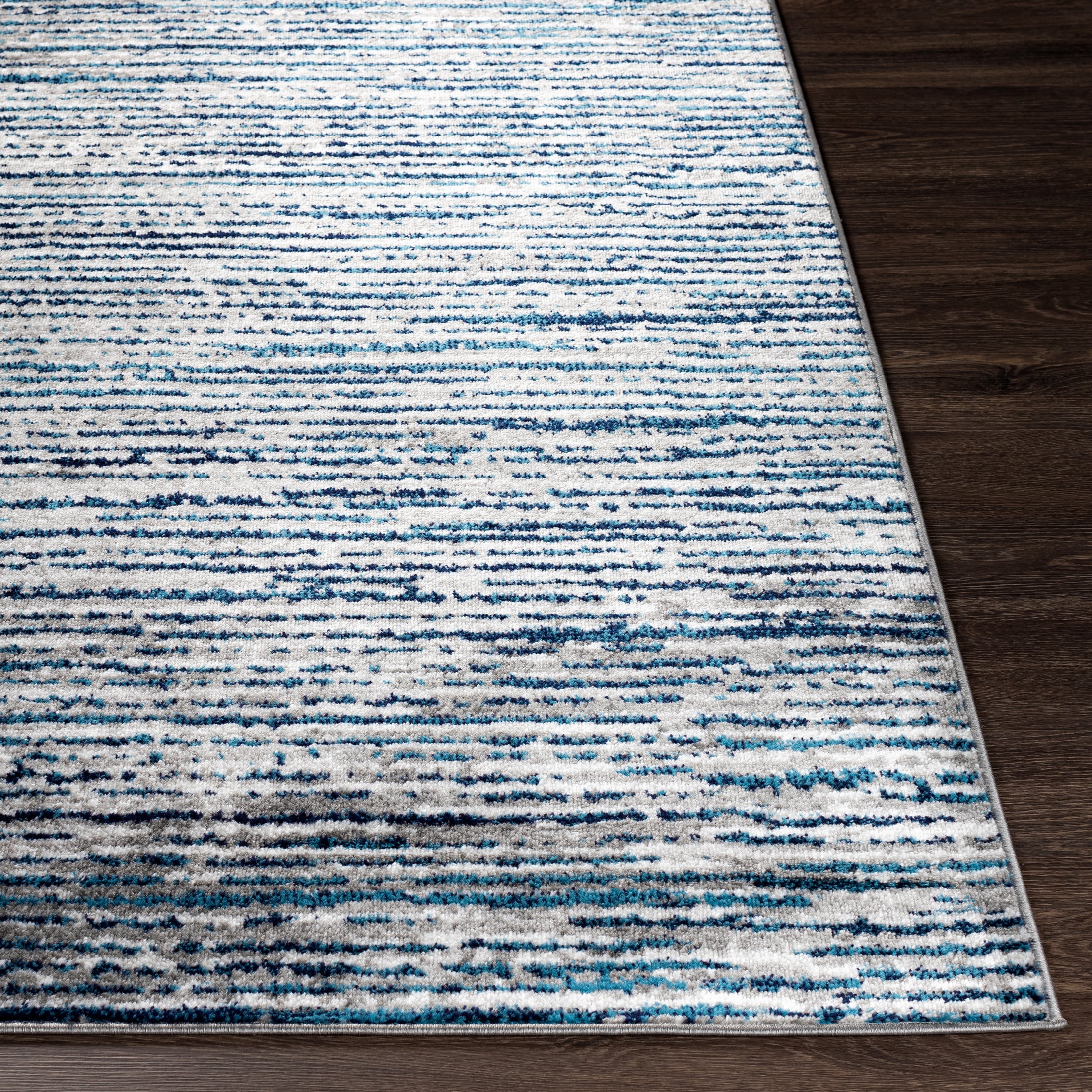 Livabliss Area Rugs for Living Room, 8x10 Monte Carlo Modern Blue Rug, Bedroom Dining Room Home Decor Stain Resistant Carpet (7'10" x 10'2")