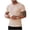 Khaki, variant on Cmfcve Ribbed Henley T-Shirt for Men Short Sleeve Slim Fit Muscle Shirt Cotton Casual Button Tops