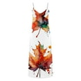 thumbnail image 4 of Joau Womens Vintage Printed Sleeveless Baggy Maxi Dress Summer Casual V Neck Loose Flowy Long Dress Evening Party Holiday Beach Sundress, 4 of 5