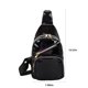 thumbnail image 3 of Mochila de cuero tipo sling para mujer - Pequeña bolsa de pecho con múltiples bolsillos para senderismo, viajes y uso diario, 3 of 6