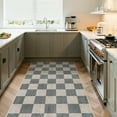 thumbnail image 5 of RUG ROBOT 3'x5' Area Rugs for Entryway, Washable Non-Slip Checkered Throw Rugs for Bedroom, Kitchen, Soft Low-Pile Classic Farmhouse Geometric Indoor Door Mat, 5 of 9