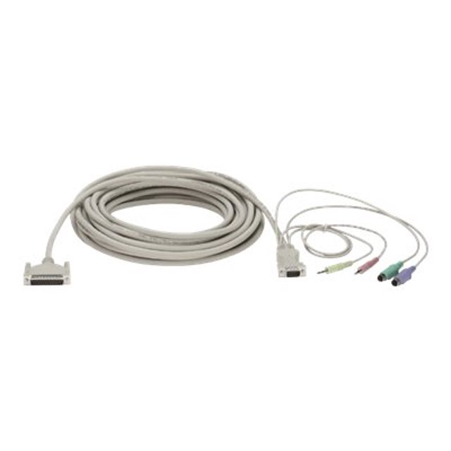 Black Box - Keyboard / video / mouse / audio cable - PS/2, HD-15 (VGA), mini jack (M) to DB-25 (M) - 10 ft - for ServSwitch Ultra