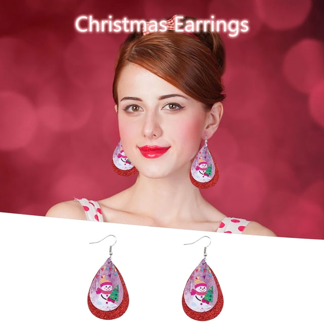 Fiudx Colgante Navideño, Colgante de Cuero con Lentejuelas, Accesorios para Niña, Ropa de Fiesta, Estilo a Juego, Idea de Regalo para Niña, Diseño Ligero.