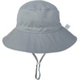thumbnail image 2 of LinYooLi Wide Brim Bucket Hat for Kids Spring Summer Outdoor Sun Protection Headwear Baby Boy Windproof Rope Fisherman Hat, 2 of 8
