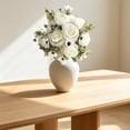 thumbnail image 5 of Artificial Peony Flower Bouquets, Mixed Flower Foliage Bunches, Cosmug Home Floral Centerpiece, for Vase Styling, Dining Table Layout and Living Room Display, White, 5 of 6