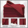 thumbnail image 3 of Lann's Linens Set of 12 Reusable Cloth Dinner Napkins, 20-inch Polyester Fabric Napkins for Holidays, Weddings and Events, Machine Washable, Burgundy, 3 of 8