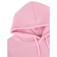 thumbnail image 4 of Innerwin Hoodies Solid Color Women Hooded Tops Fall Pocket Loose Fit Sweatshirt Pink 3XL, 4 of 6