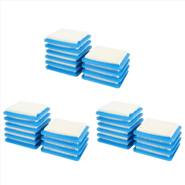 30 Pack 491588S Air Filter Replace for Stratton 491588 4915885 Flat Air Cleaner Lawn Mower Filter,30 * Air Filter,White & blue