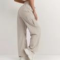 thumbnail image 4 of Womens High Waisted Cargo Pants Stretchy Wide Leg Y2K Fashion Travel Pants with Pockets Khaki S, 4 of 4