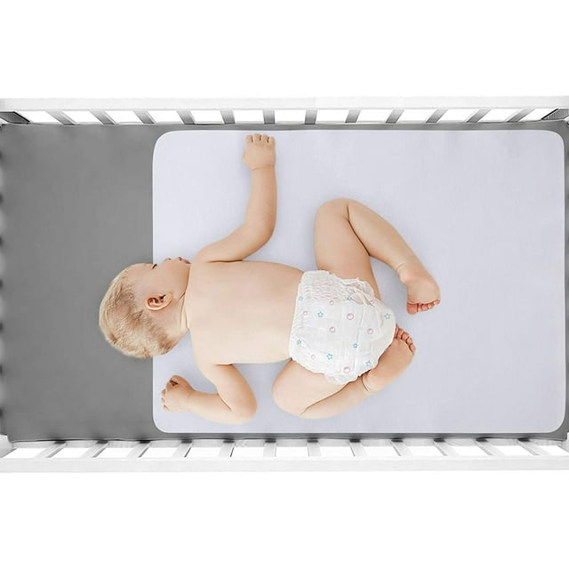 2 Pack Waterproof Crib Mattress Protector Pad Flannel Crib Protector