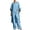 Sky Blue, variant on 2 Piece Sets for Women Summer 2026 Spring Summer Asymmetrical Collar Blouse Set 3/4 Sleeve Solid Color Breathable Lightweight Loose Fit 2 Piece Casual Outfit for Daily Home Travel Sky Blue M by Duoif