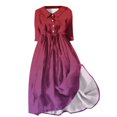 thumbnail image 3 of WILLBEST Robes pour Femmes Chemise Décontractée Ample à Manches Longues Imprimée avec Robe à Nouer 2, 3 of 3