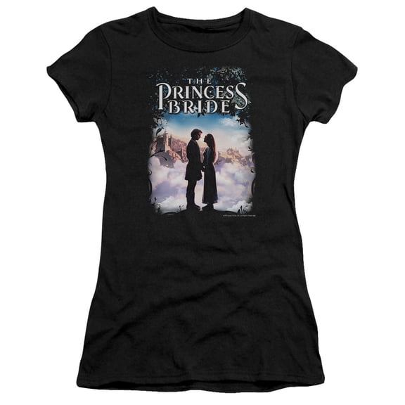 Princess Bride Storybook Love Junior Women's T-Shirt Sheer Black