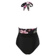 thumbnail image 5 of Lopeceal Women V Neck One Piece Swimsuit Halter Backless Ruched Tummy Control Bathing Suit, 5 of 5