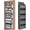 Black, variant on Five Tier Over The Door Organizer, Hanging Door Storage Organizer with Clear Windows and Side Pockets, Behind Door Storage for Bedroom Bathroom Pantry Nursery Closet (Grey)