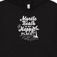 thumbnail image 3 of Inktastic Myrtle Beach is My Happy Place with Palm Trees Youth Hoodie Sweatshirt, 3 of 4