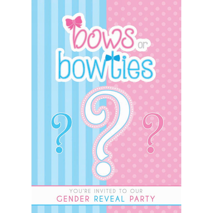  Gender  Reveal  Invitations  8 Walmart  com