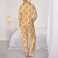 thumbnail image 3 of Bingfone Womens Pajama Sets Squirrel And Nuts Print,Long Sleeve Loungewear Pajamas Set-Medium, 3 of 8