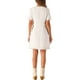 thumbnail image 3 of Vestido de Tweed para Mujer INSPIRE CHIC con Cuello Redondo, Mangas Cortas, Elegante, Largo hasta la Rodilla, Talla XL, Blanco, 3 of 6