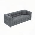 thumbnail image 6 of Grey Teddy Fleece 80-inch Sofa for Living Room with Hardware Foot Support and 2 Throw Pillows, 6 of 11