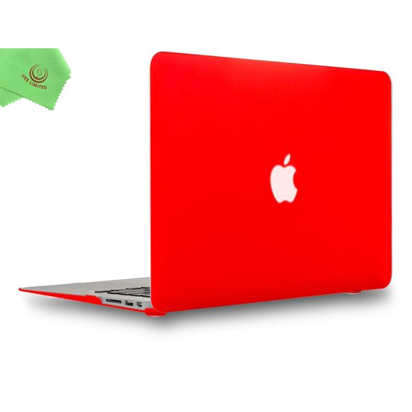 Funda para MacBook UESWILL 13 pulgadas A1369/A1466 Rojo + Paño de microfibra