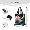 thumbnail image 3 of Fotbe Snake Holding A Lotus Bolsa Tote con Estampado para Mujer, Bolsos con Cremallera, Bolsa de Hombro Casual de Gran Capacidad con Bolsillos Internos, 3 of 7