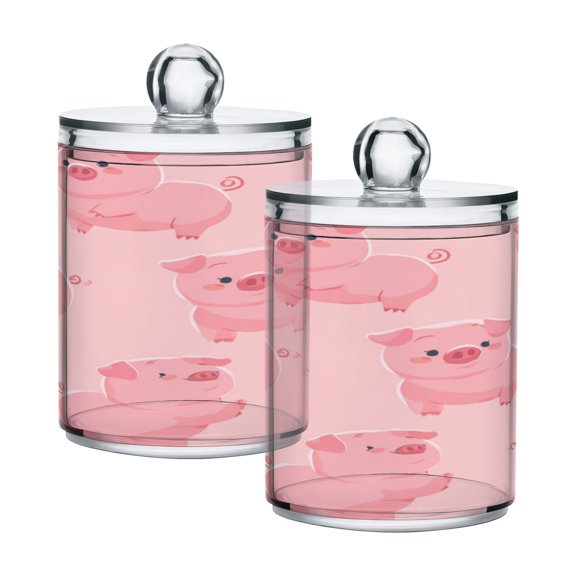 High-value clear storage jars keep life organized and within reach Cute Cartoon Pig
