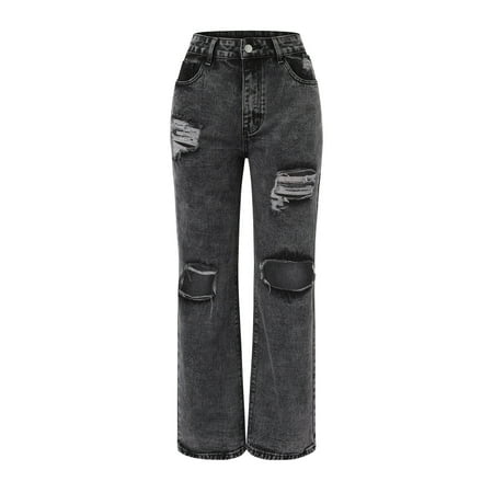 Sngxgn Womens High Waisted Jeans Flare Stretch Casual Denim Pants(Grey XL)