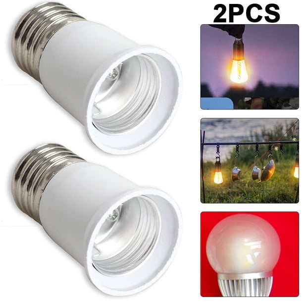 2 Uds E27 A E27 Base Extensión CLF LED Bombilla Adaptador Lámpara Convertidor Enchufe