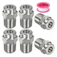 thumbnail image 1 of Consejos de limpieza de superficie Uxcell 6 Pack - Boquillas de lavadora a presión de 15 grados 1/4" NPT macho, acero inoxidable con cinta de sellado (orificio de 1.311 mm), 1 of 1