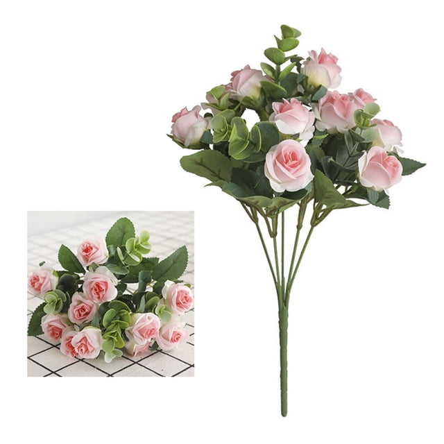 Lifelike Eucalyptus Rose Artificial Flower Unfading Forever Fresh Artificial Flower for Decorating Wedding or Party