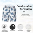 thumbnail image 3 of Balery Cute Hippos Bañador para hombre, shorts de playa de secado rápido con entrepierna y forro de compresión-X-Large, 3 of 6