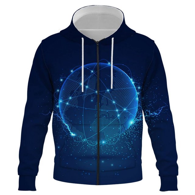 Sudadera con capucha con cremallera e imagen inteligente de IA para hombre, mujer y niño, estilo informal, con estampado 3D de película, ropa de calle, tops geniales