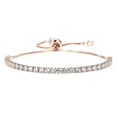 thumbnail image 1 of Pulsera para mujer, pulsera de cristal, pulsera deslizante, pulsera infinita ajustable para mujer, pulsera de cristal, regalo (1 pieza, oro rosa) oso de fresa Electrónica, 1 of 3