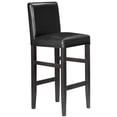 thumbnail image 1 of Kendall Contemporary Wood/Faux Leather Barstool - Black, 1 of 2